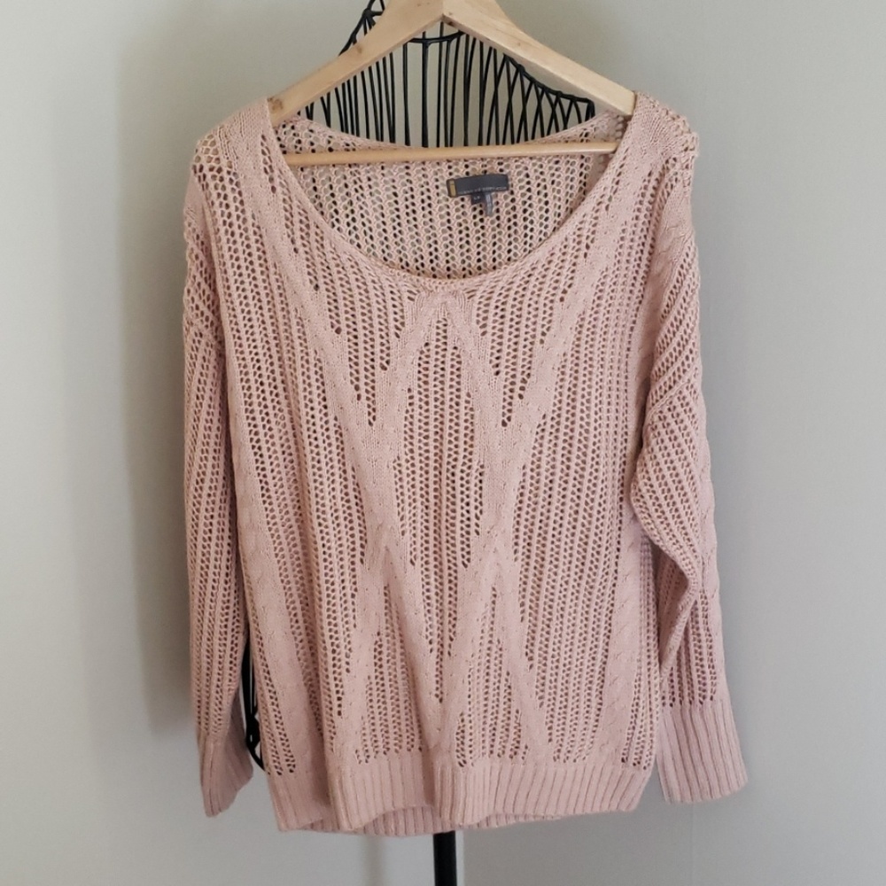Jeans by Buffalo Blush open knit sweater Large